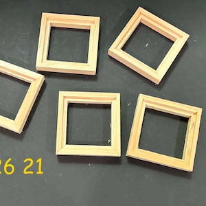 Float frames for 3x3 x 1/8" panels or canvases  - unfinished  wood   (5)
