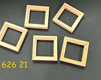 Float frames for 3x3 x 1/8" panels or canvases  - unfinished  wood   (5)