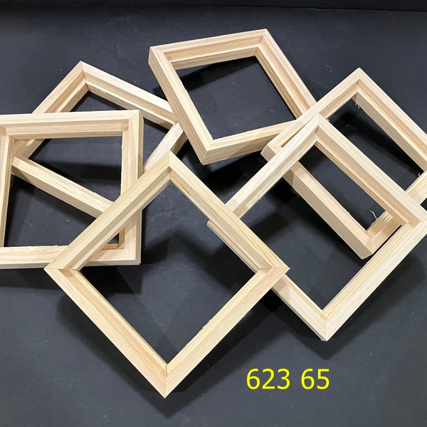 Float frames for 4 x 4 x 1/4" tiles or panels - unfinished  wood   (6)