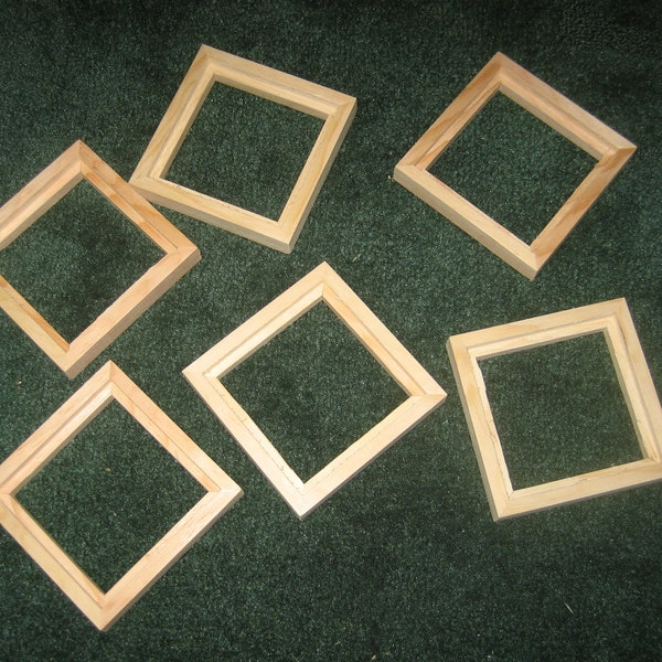 Float frames 4x4 unfinished for panels sets of six (6)