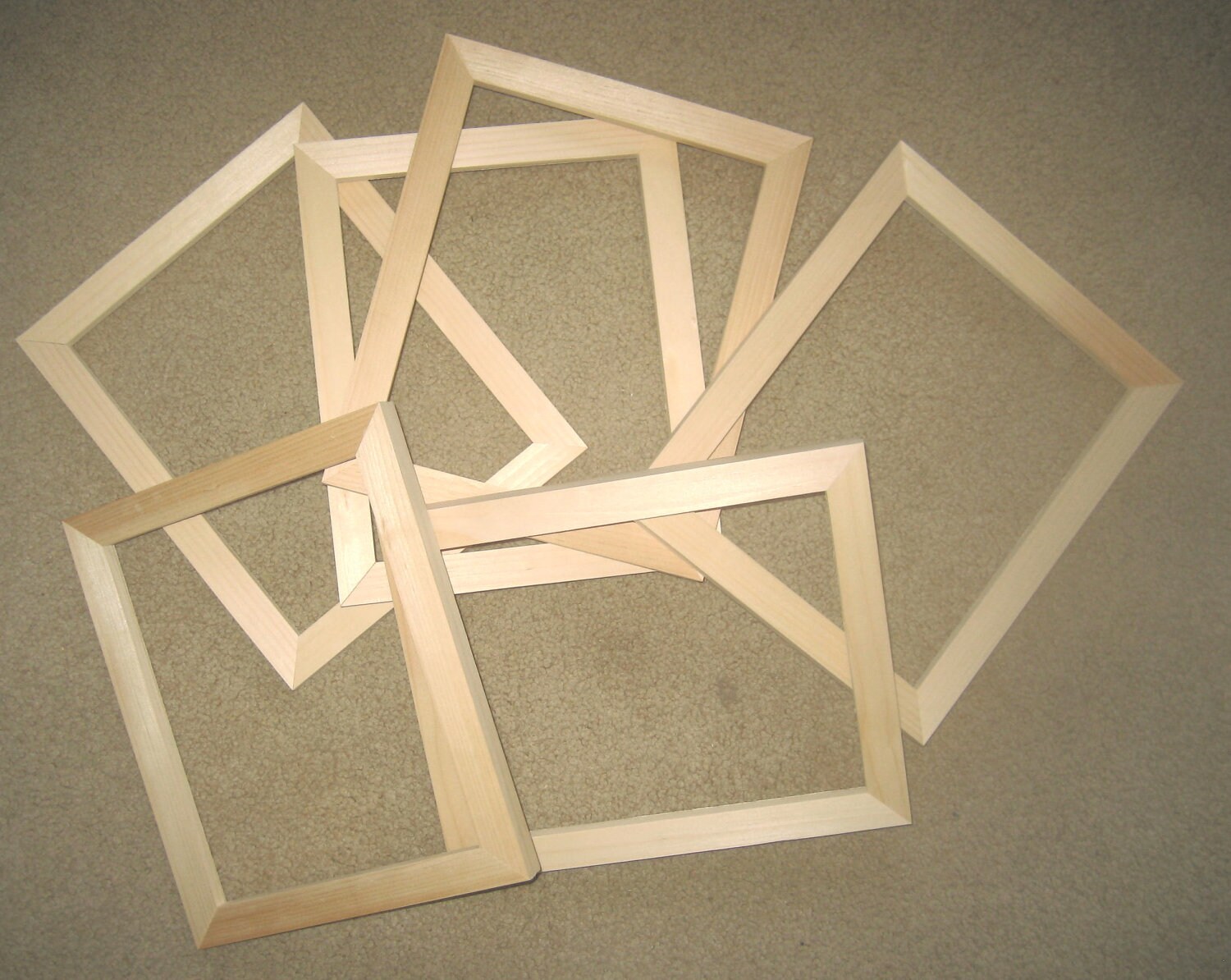 6 Unfinished picture frames narrow moulding lots of 6 each Etsy