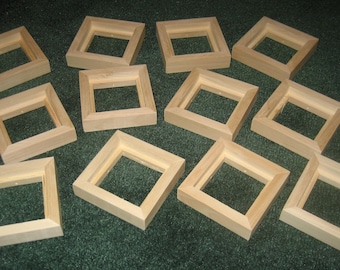 Mini float frames  for 1/2" thick canvases  unfinished  - sets of 6 or 12 - U pick sizes & quantity