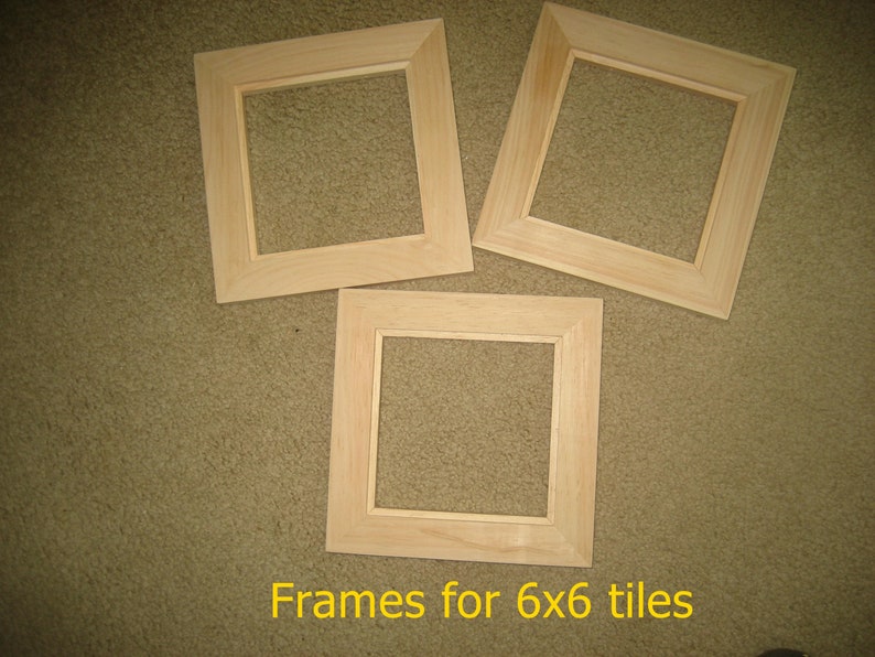 Tile Frames 3 Front Mount Unfinished For 6x6 Tiles