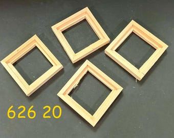 Float frames for 3x3 x 1/4" panels or canvases  - unfinished  wood   (4)