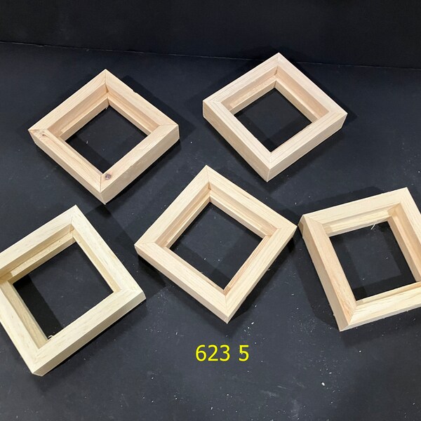 Float frames for 3x3 x 1/2" canvas or panel  - unfinished  wood   (5)