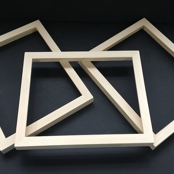 Frames for panels or canvases , unfinished  wood - U pick size & quantity needed