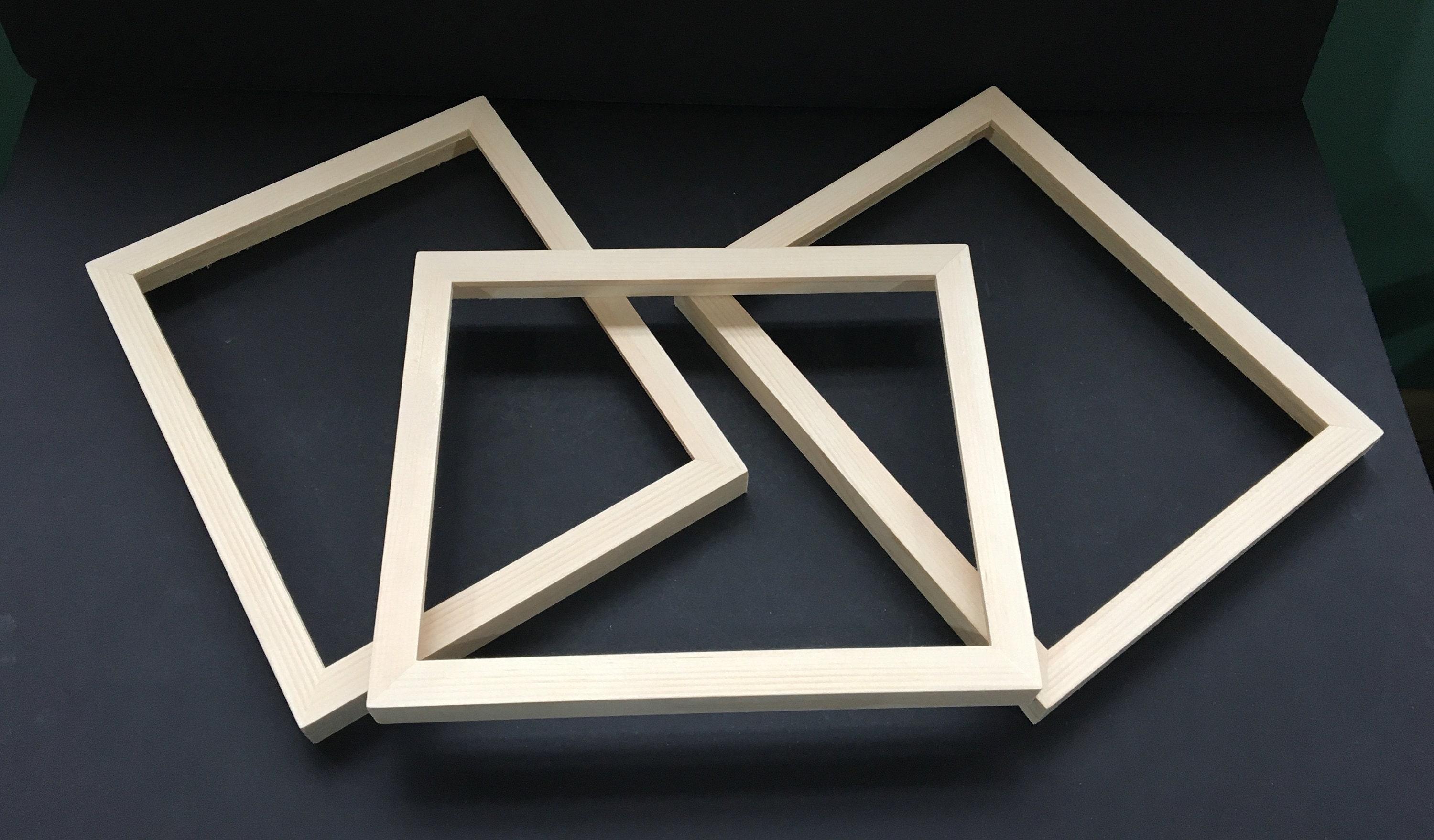 Unfinished Wooden Frames in Bulk, Premium Frames From Solid Birch Hardwood  1.34 Wide, Any Custom Size A1, A2, A3, 11x14, 12x18, 18x24 