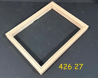 Float frame for 9x12 x 1/8" art  - unfinished  wood