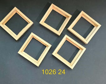 Marcos flotantes para paneles o lienzos de 3x3 x 1/2" - madera sin acabado (5)