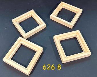 Float frames for 3x3 x 1/4" panels or canvases  - unfinished  wood   (4)