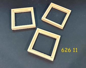 Float frames for 4x4 x 1/4" panels or canvases  - unfinished  wood   (3)