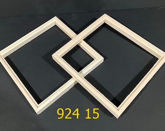 Float frames for 8x8 x 1/4" panels  - unfinished  wood   (2)