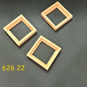 Float frames for 3x3 x 1/2" panels or canvases  - unfinished  wood   (3)