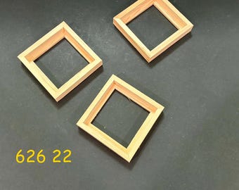 Float frames for 3x3 x 1/2" panels or canvases  - unfinished  wood   (3)