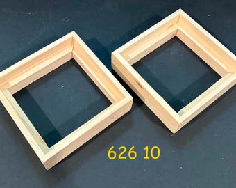Float frames for 4x4 x 5x8" panels or canvases  - unfinished  wood   (2)
