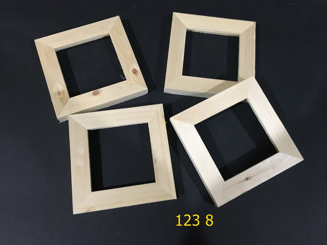 Picture Frames 4x4 Unfinished Wood 4 Etsy