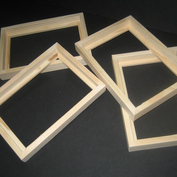 Float frames for 5x7 x 1/4" canvases or  panels set of four (4)