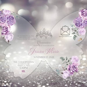 Butterfly Acrylic Invitations