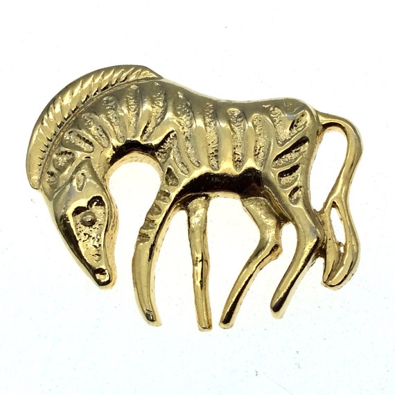定番の中古商品 Vintage Gem - zebra brooch アクセサリー