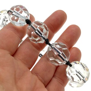 Vintage 1990s Chunky Lucite Crystal Bracelet, Boho Lucite Bracelet, Funky Clear Lucite Bracelet, Gift for Her, Gift for Teen, Lucite Jewelry