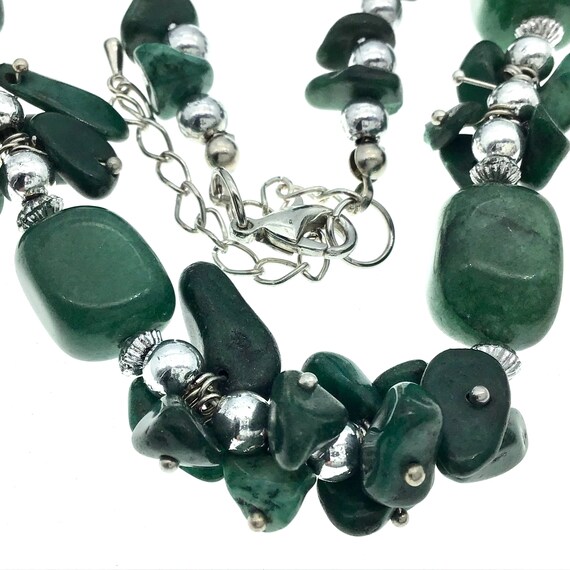 Debra Necklace in Green Agate main image 1