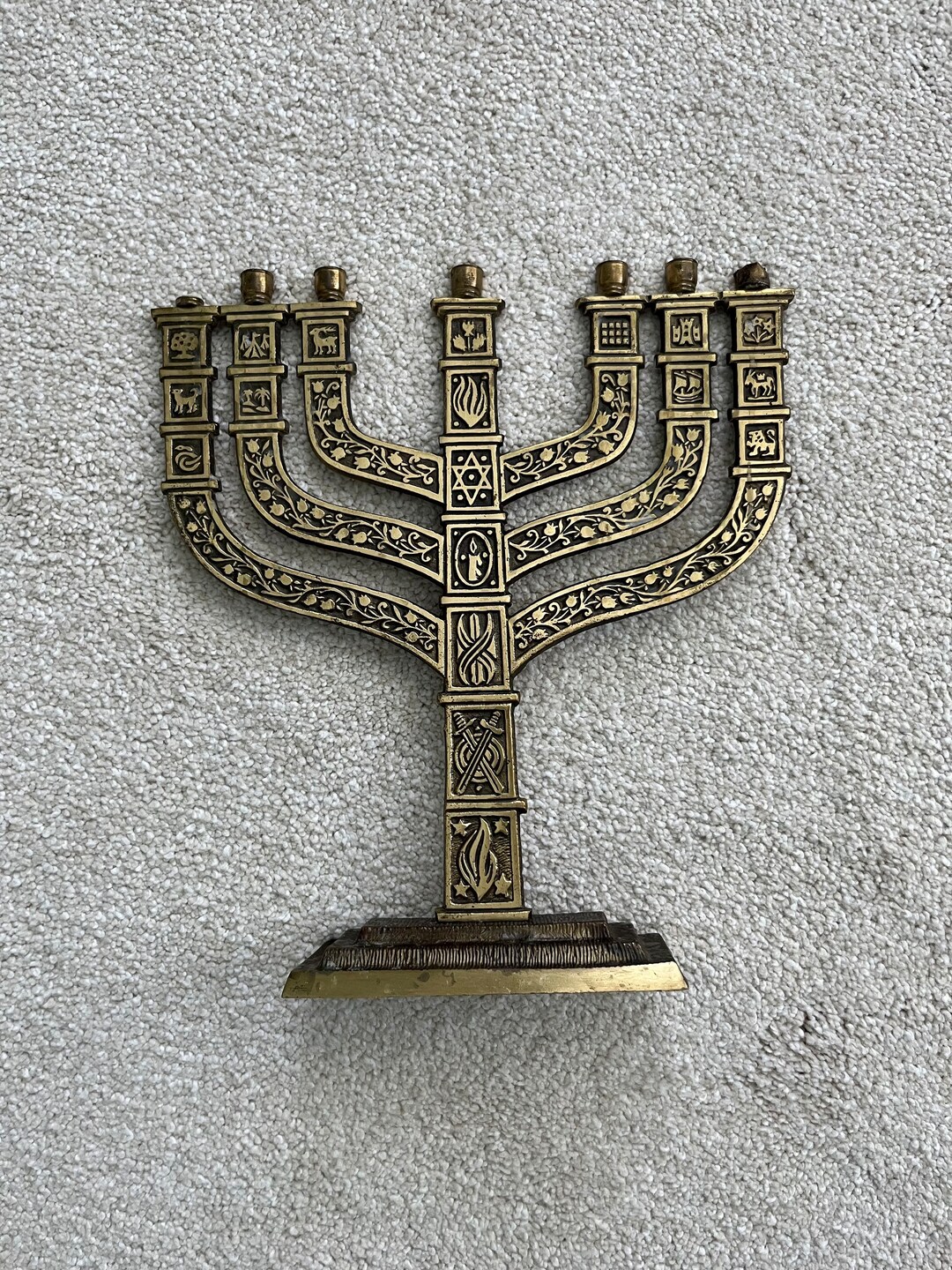 Vintage Menorah for Repair Brass Menorah Hein Ami Features Etsy