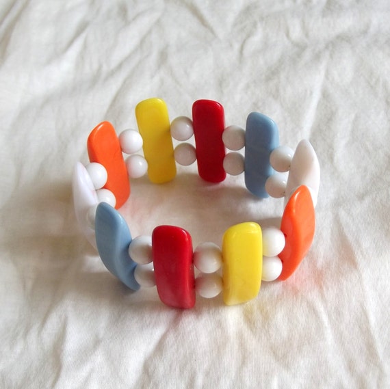 Vintage Bracelet, Candy Bracelet, Early Plastic,