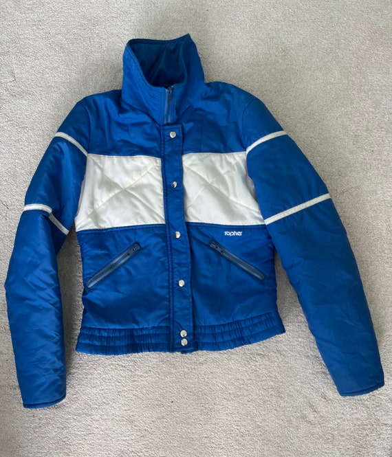 Vintage Ski Coat, Ski Jacket, Blue Jacket, Topher… - image 1