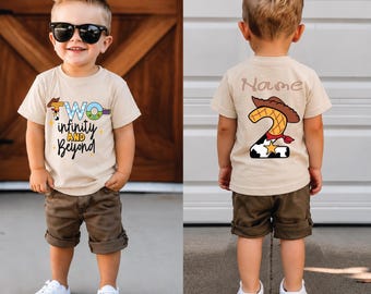 Personalized "Two Infinity & Beyond" Birthday Shirt: Custom Space Ranger Tee