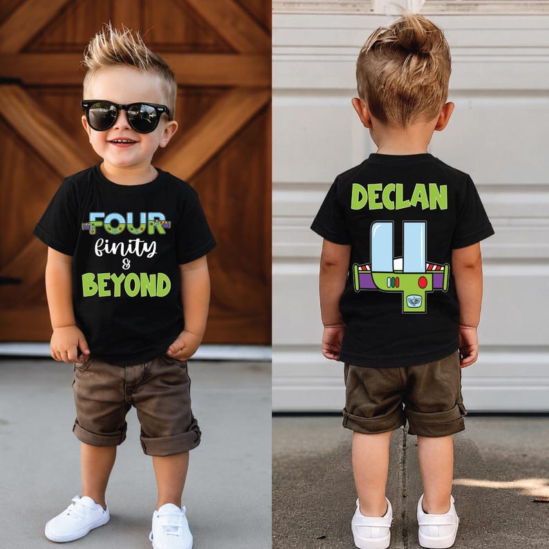 Four Infinity and Beyond 4th Birthday Shirt, Toy Story Inspired ...