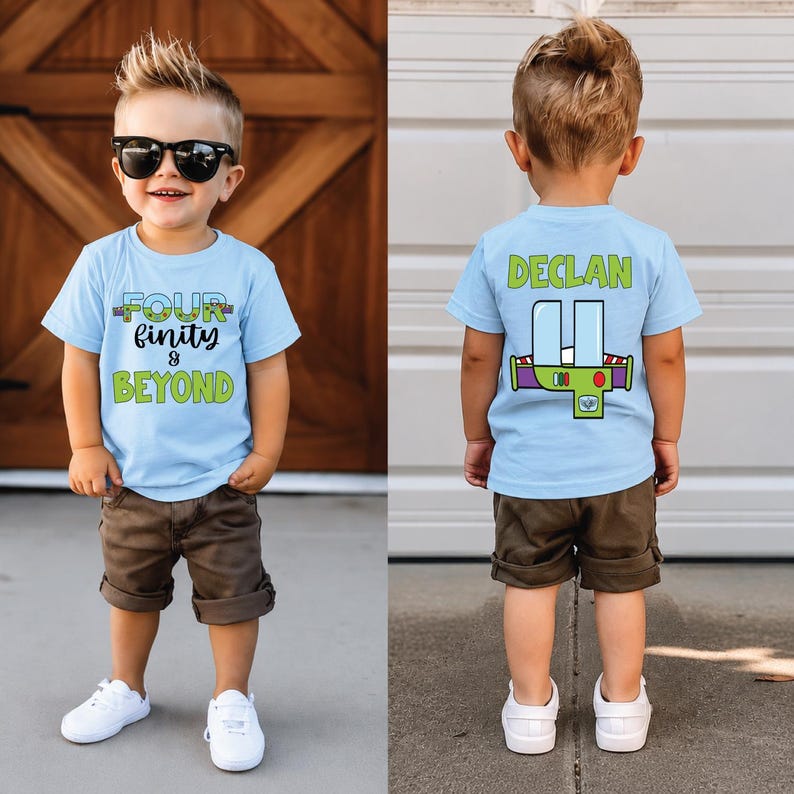 Four Infinity and Beyond 4th Birthday Shirt, Toy Story Inspired ...