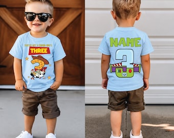 Você tem um amigo de três anos, Camiseta inspirada em Toy Story para 3º aniversário: tema xerife cowboy para meninos - Festa Infinity and Beyond