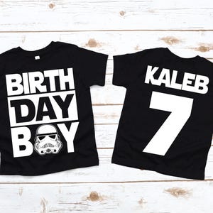 Space Warrior Birthday Tee: Galactic Trooper Inspired Boys Party Shirt for Cosmic Celebrations
