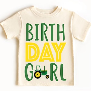 Tractor Birthday Shirt for Girls, Custom birthday shirt for Kids, Farm Birthday Party Shirt for Kids and Toddlers