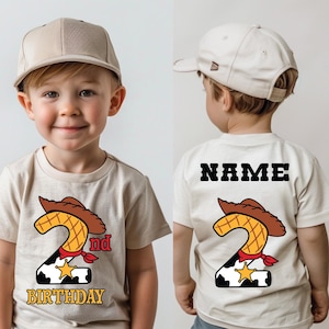 Woody Birthday Shirt, Matching Family Toy Party Shirt, Sheriff Birthday, Customize to any age, Turning Two