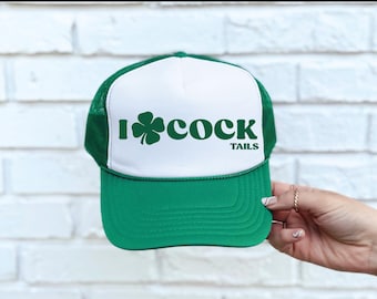 St. Patricks Day Trucker Hat, IrishDrinking Green Hat, Matching Drinking Hats, St. Paddy's, Funny Irish Pub, I love cocktails