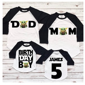 Custom Family Birthday Shirts, Space Themed, Personalize for whole family