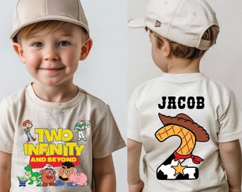 Personalized Infinity Birthday Shirt | Kids Woody Toy Story Tee | Custom Name Party Top