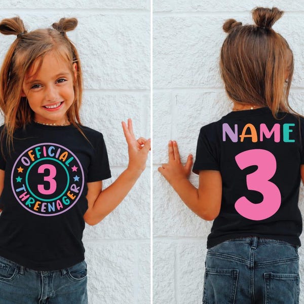 Maglietta divertente per il compleanno di un bambino di tre anni - Maglietta per festeggiare il terzo anno di vita del bambino - Regalo personalizzato per bambini