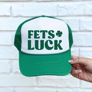 St. Patricks Day Trucker Hat, IrishDrinking Green Hat, Matching Drinking Hats, St. Paddy&#39;s, Funny Irish Pub, Fets Luck
