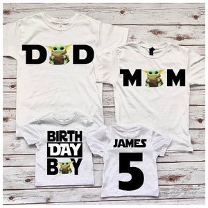 Custom Family Birthday Shirts, Space Themed, Personalize for whole family
