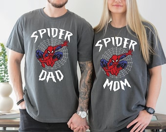 Personalized Spidey Party Shirt, Spider Mom, Spider Dad, Custom Text, Spider Birthday Party for Kids, Super Hero Shirt, Super Hero Party