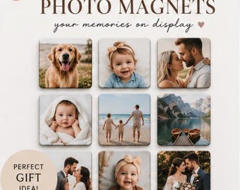 Magneti personalizzati con foto, piastrelle con immagini personalizzate per frigorifero, decorazioni per matrimoni, famiglie, neonati e animali domestici, regalo.