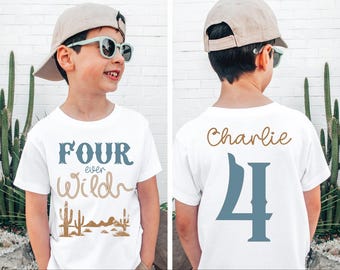 Custom Western Birthday Shirt | Any Name & Age | Boy Toddler Birthday Tee