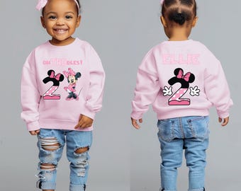 Oh Twodles Minnie Mouse 2nd Birthday Shirt - Cute Disney Boho Toddler Tee for Girls Second Birthday Party