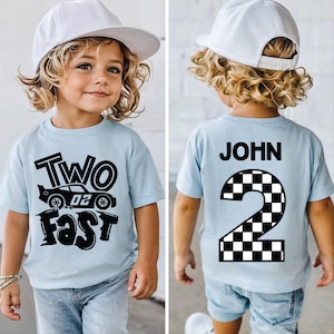 Personalisiertes Racing T-Shirt für Jungen zum 2