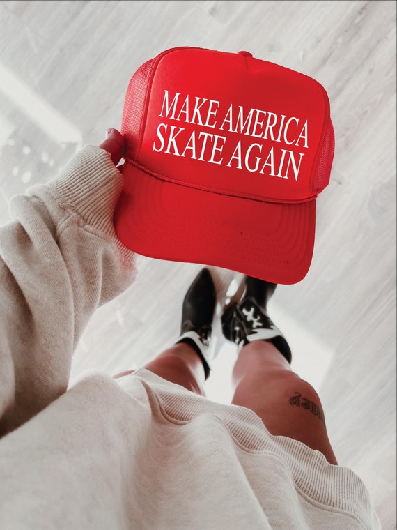 Make America Skate Again, Custom MAGA Style Hat, Trump Supporter