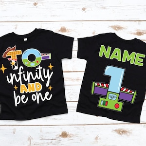 Camiseta de cumpleaños personalizada inspirada en Buzz Lightyear - Camiseta infantil de guardabosques espacial con nombre personalizado