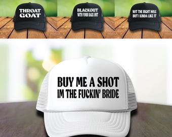 Custom Bachelorette Trucker Hats, Funny Bridesmaid Gift, Bachelorette Accessories, Gifts for Her, Engagement Party Hats, Bachelor Party Hats