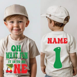 Oh What Fun It Is To Be One Christmas Birthday Shirts, Winter 1st Birthday, Oh What Fun Boy Birthday, Family Matching Christmas Party Shirt